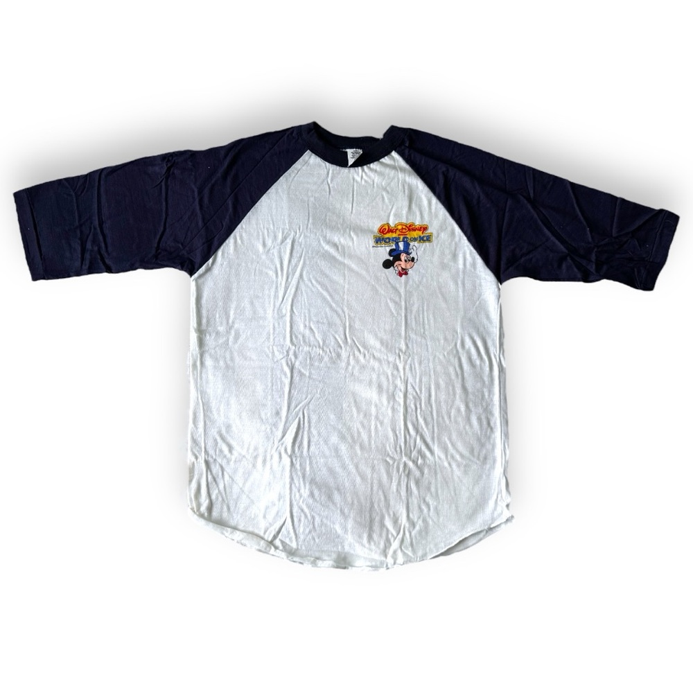 Vintage 80's Walt Disney World on Ice raglan 3/4 sleeve baseball T-shirt